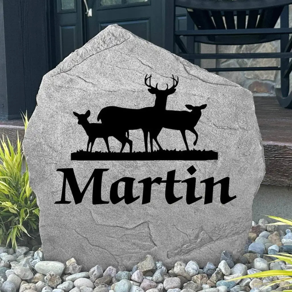 Personalized Deer Name Stone