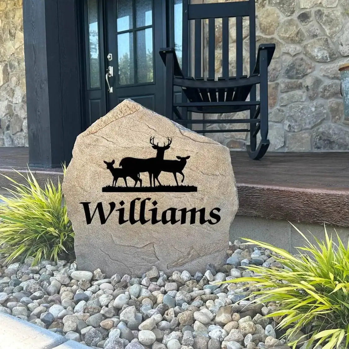 Personalized Deer Name Stone