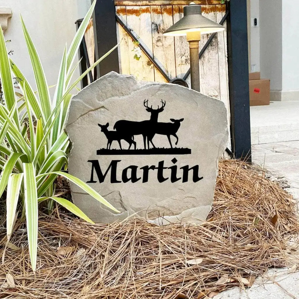 Personalized Deer Name Stone
