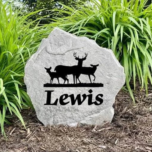 Personalized Deer Name Stone
