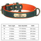 Personalized Dog Collar with Custom Engraved Nameplate, PU Leather Style in Blue, Gray, Pink or Brown for Dogs