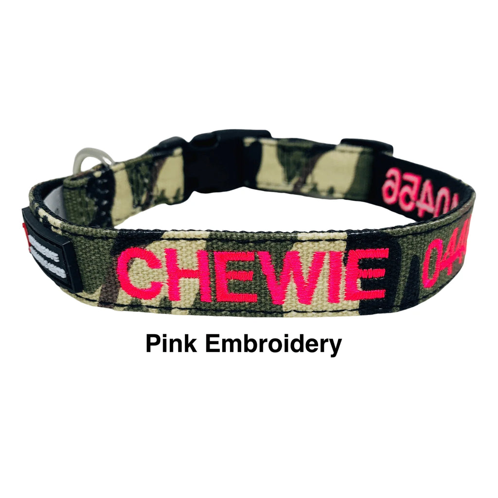 Personalized Dog Collars and Leads in Camouflage Style