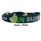 Personalized Dog Collars and Leads in Camouflage Style