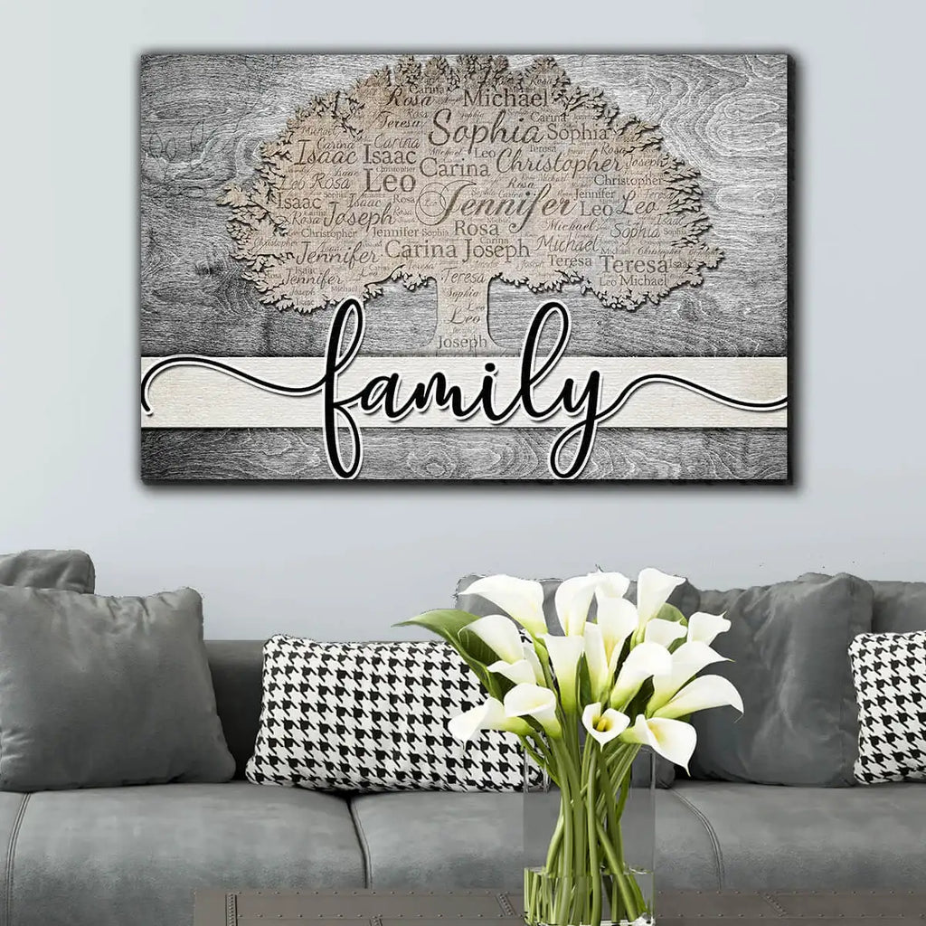 Personalized Family Tree Canvas Print
