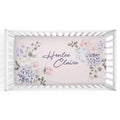 Personalized Floral Crib Sheet