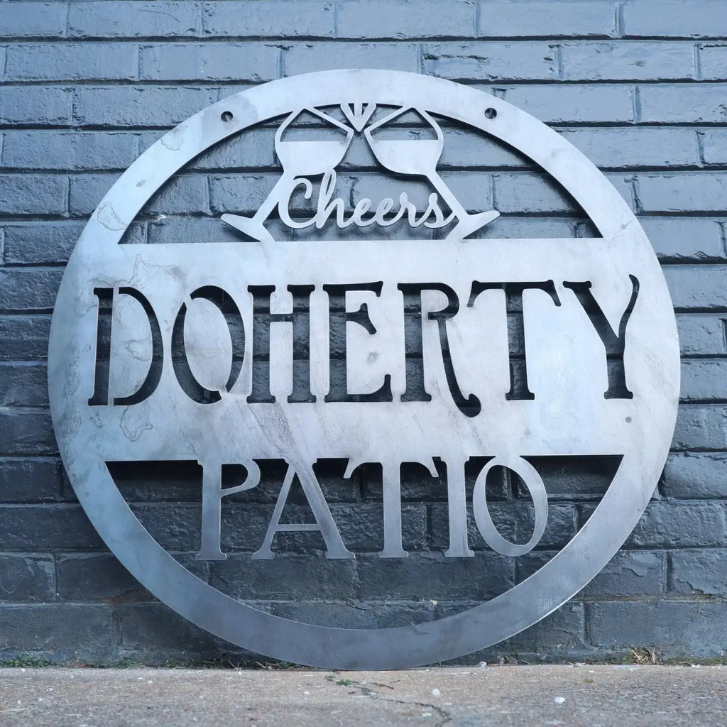 Personalized Metal Patio Sign