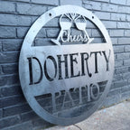 Personalized Metal Patio Sign