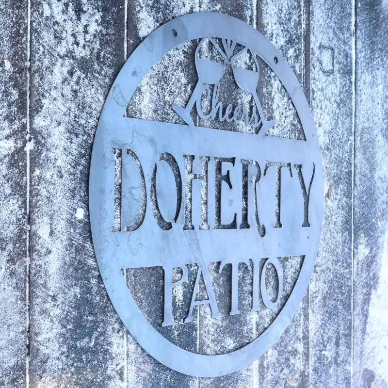 Personalized Metal Patio Sign