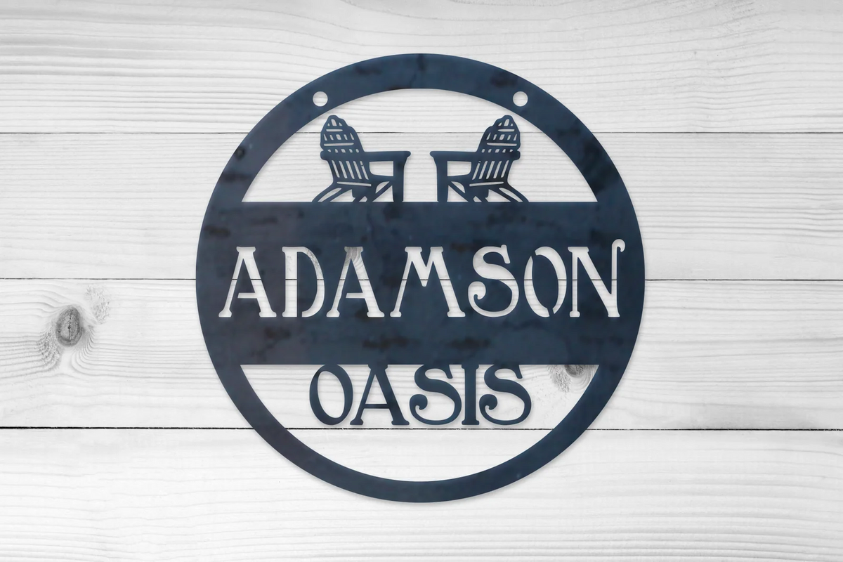 Personalized Metal Patio Sign