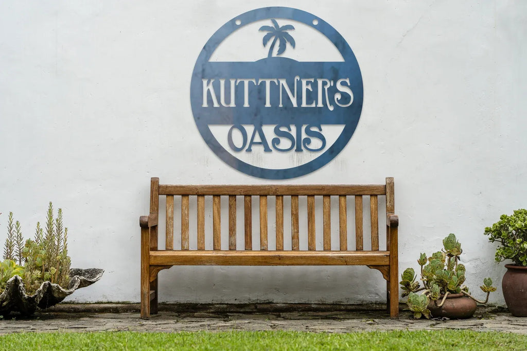 Personalized Metal Patio Sign