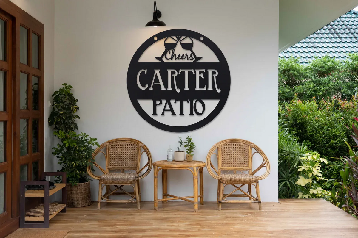 Personalized Metal Patio Sign