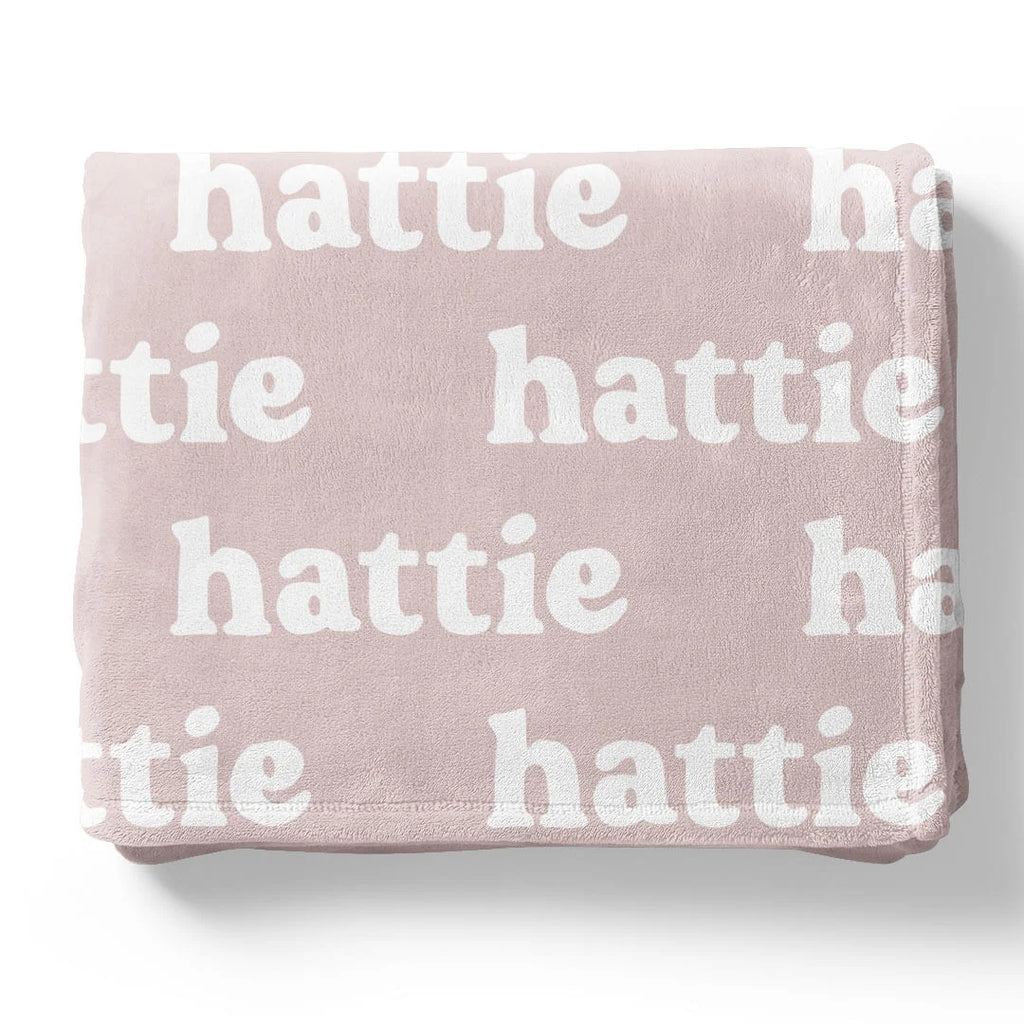 Personalized Minky Blanket in Pink Shades