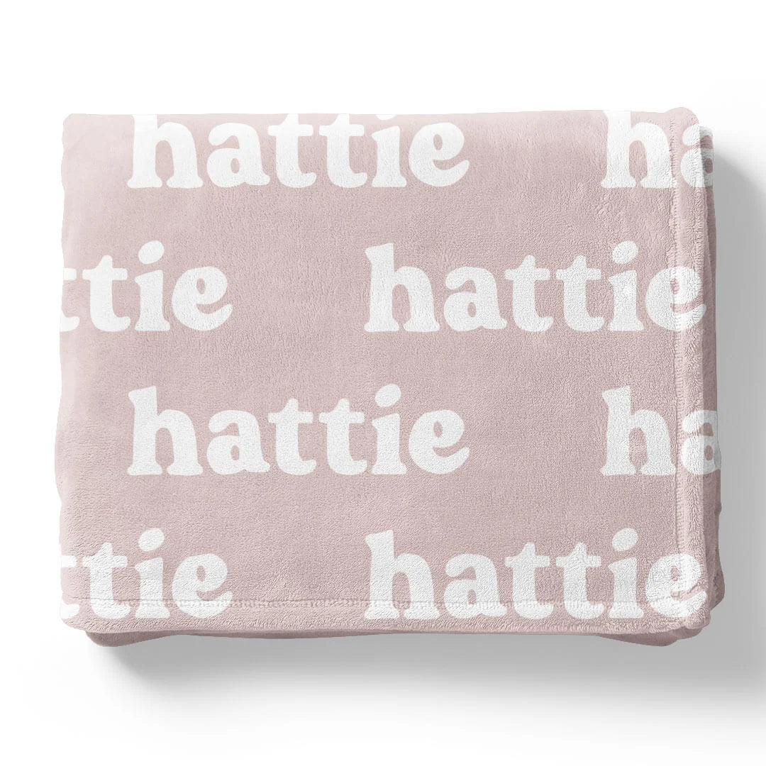 Personalized Minky Blanket in Pink Shades