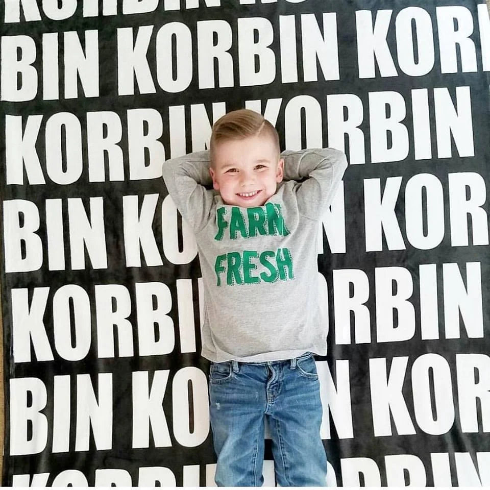 Personalized Name Blanket in Ultra-Soft Plush Fleece from Baby