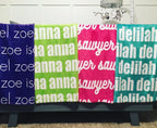 Personalized Name Blanket in Ultra-Soft Plush Fleece from Baby