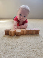 Personalized Name Blocks in Maple Hardwood