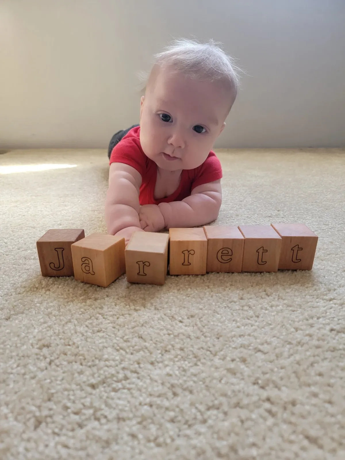 Personalized Name Blocks in Maple Hardwood