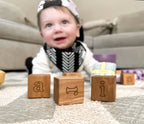 Personalized Name Blocks in Maple Hardwood