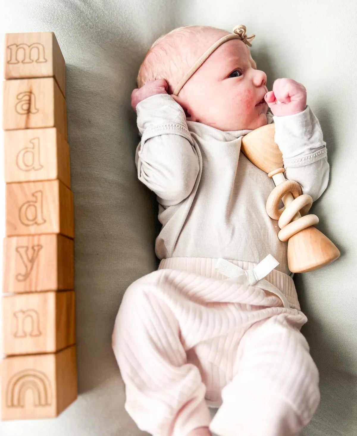 Personalized Name Blocks in Maple Hardwood