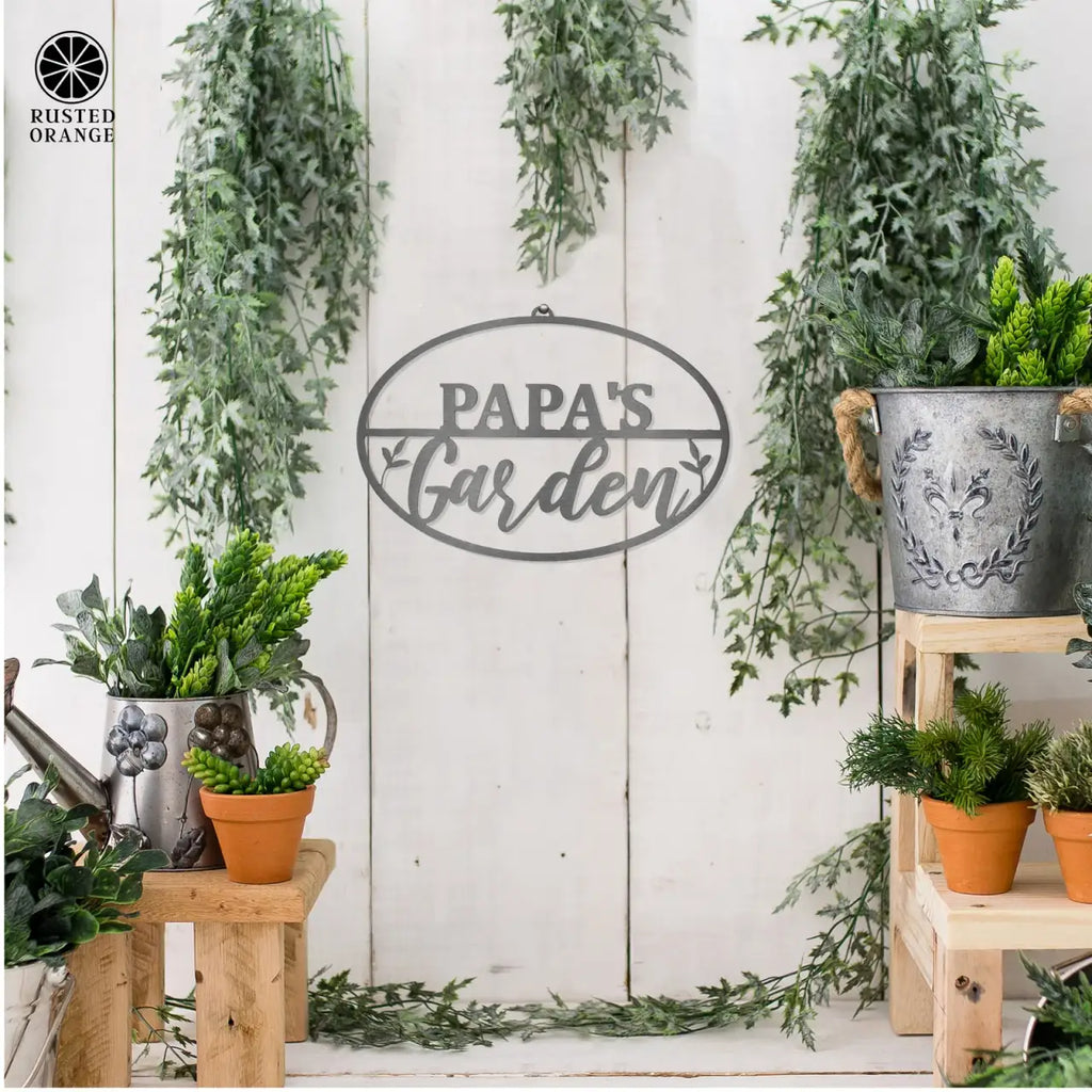 Personalized Oval Metal Garden Sign