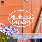 Personalized Oval Metal Garden Sign