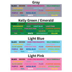 Personalized Pet Collar in Solid Colors with Custom Text and Optional Art Icons, Machine Washable Polyester