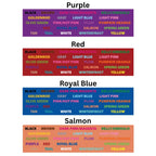 Personalized Pet Collar in Solid Colors with Custom Text and Optional Art Icons, Machine Washable Polyester