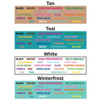 Personalized Pet Collar in Solid Colors with Custom Text and Optional Art Icons, Machine Washable Polyester