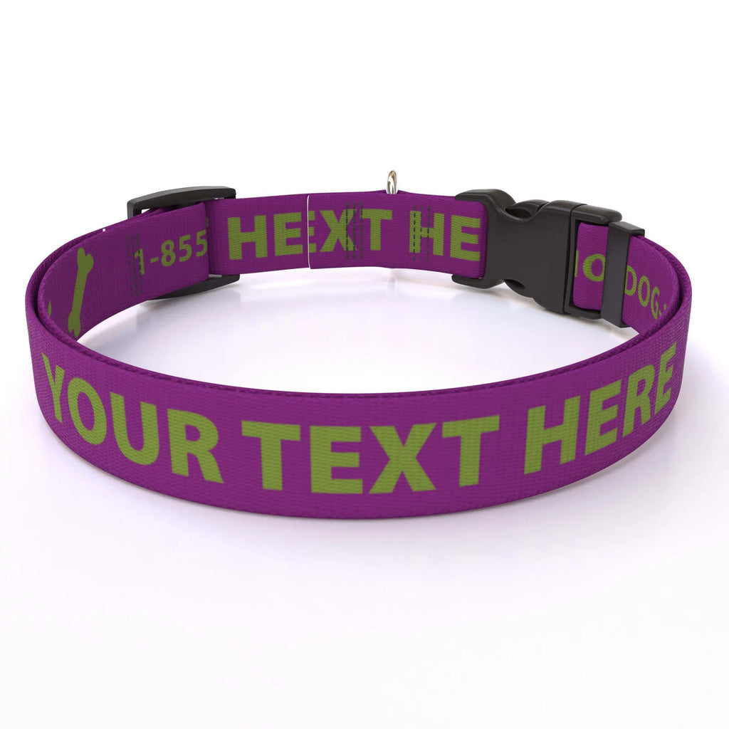 Personalized Pet Col — Cat  3/8" wide (8" - 12" neck) / Dog Bone / XSmall 3/8" wide (8" - 12" neck) / Dog Bone / Small 3/4" w