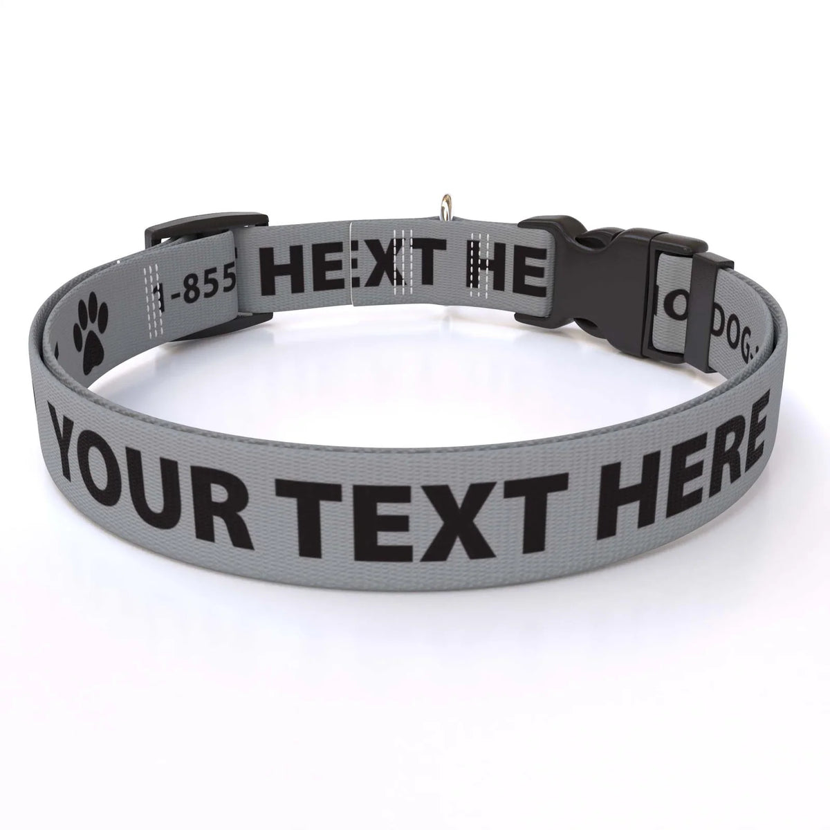 Personalized Pet Col — Cat  3/8" wide (8" - 12" neck) / Pawprint / XSmall 3/8" wide (8" - 12" neck) / Pawprint / Small 3/4" w