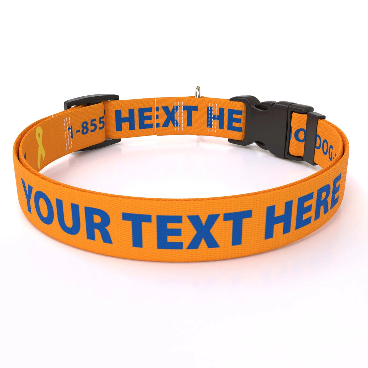Personalized Pet Col — Cat  3/8" wide (8" - 12" neck) / Yellow Ribbon / XSmall 3/8" wide (8" - 12" neck) / Yellow Ribbon / Sm