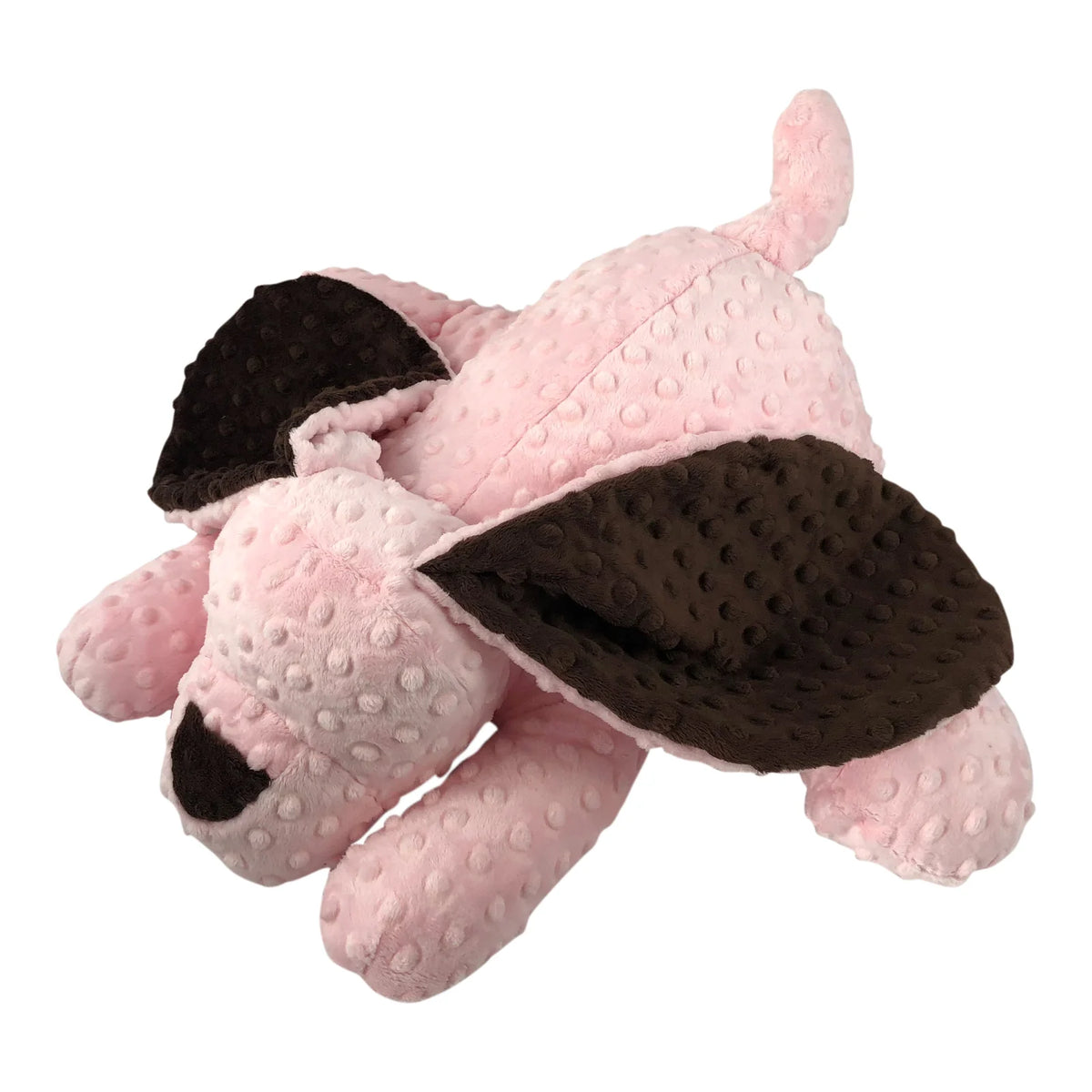 Personalized Plush Puppy, Pink Puppy - Chocolate Ears