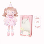 Personalized Princess Plush Doll in a Pink Birthday Dress,