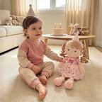 Personalized Princess Plush Doll in a Pink Birthday Dress,