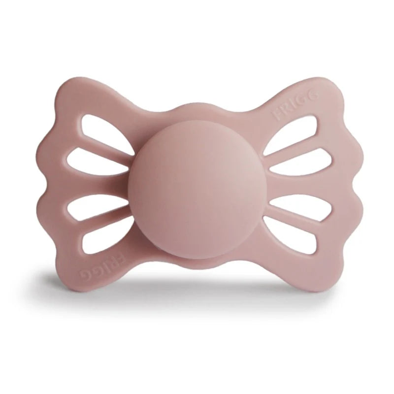 Personalized Silicone Pacifier with a Symmetrical Teardrop Nippl — Blush / Size 1 (0-6 Months) / Blush / Size 2 (6-18 Months)