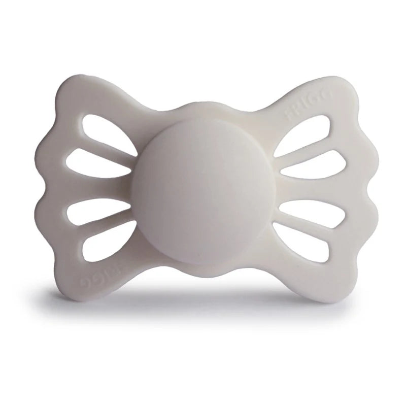 Personalized Silicone Pacifier with a Symmetrical Teardrop Nipple and Four-Leaf Clover I — Silver Gray / Size 2 (6-18 Months)