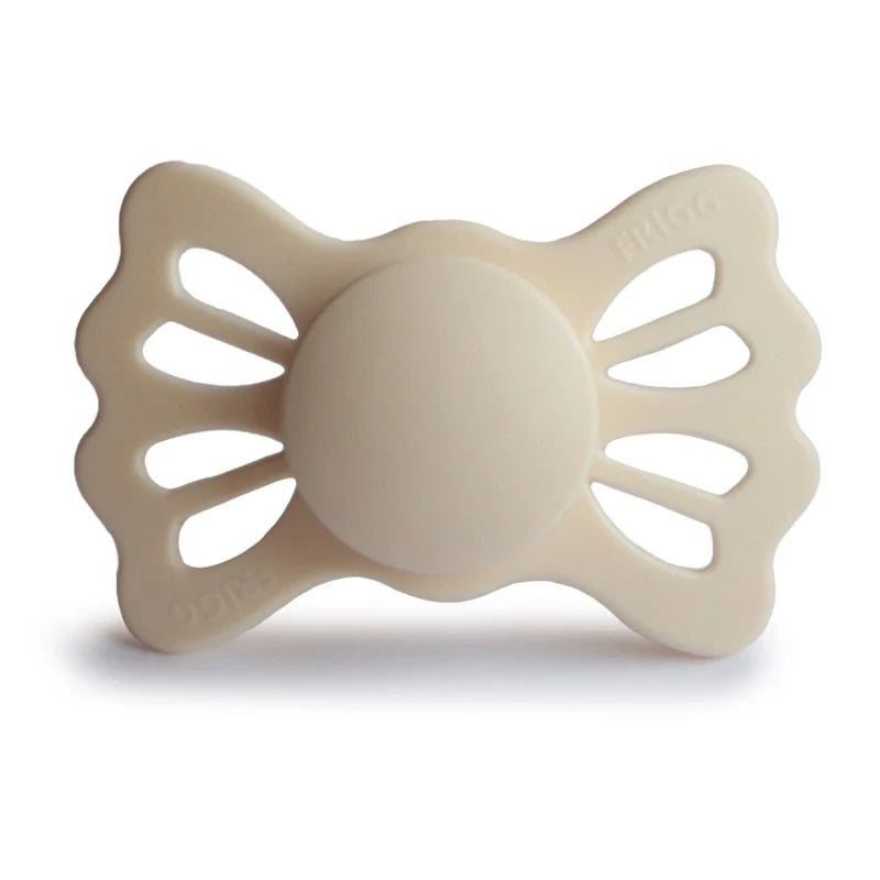 Personalized Silicone Pacifier with a Symmetrical Teardrop Nippl — Cream / Size 1 (0-6 Months) / Cream / Size 2 (6-18 Months)
