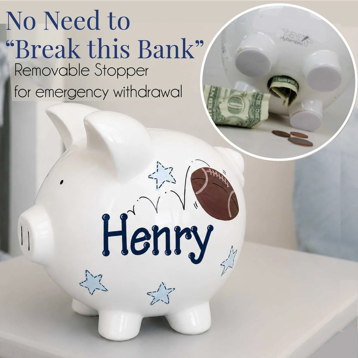 Personalized Sports Piggy Bank