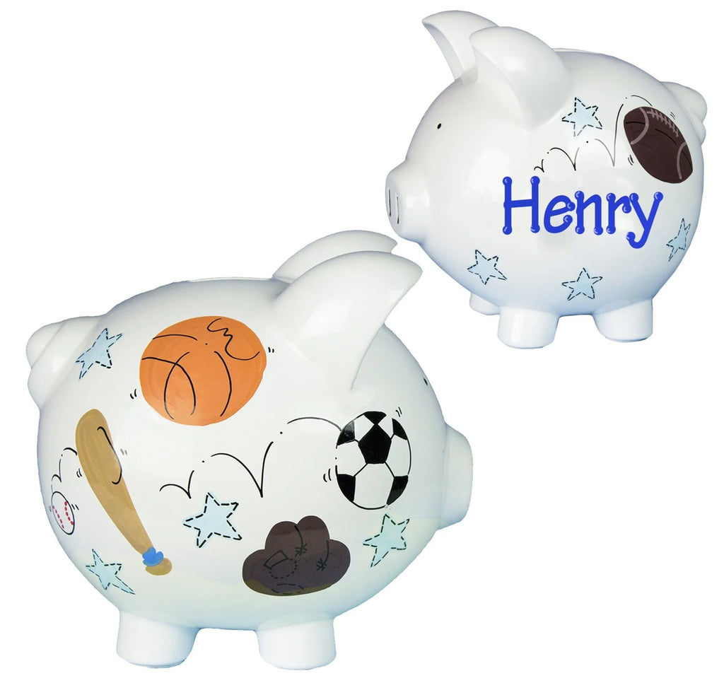 Personalized Sports Piggy Bank