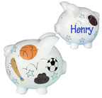 Personalized Sports Piggy Bank