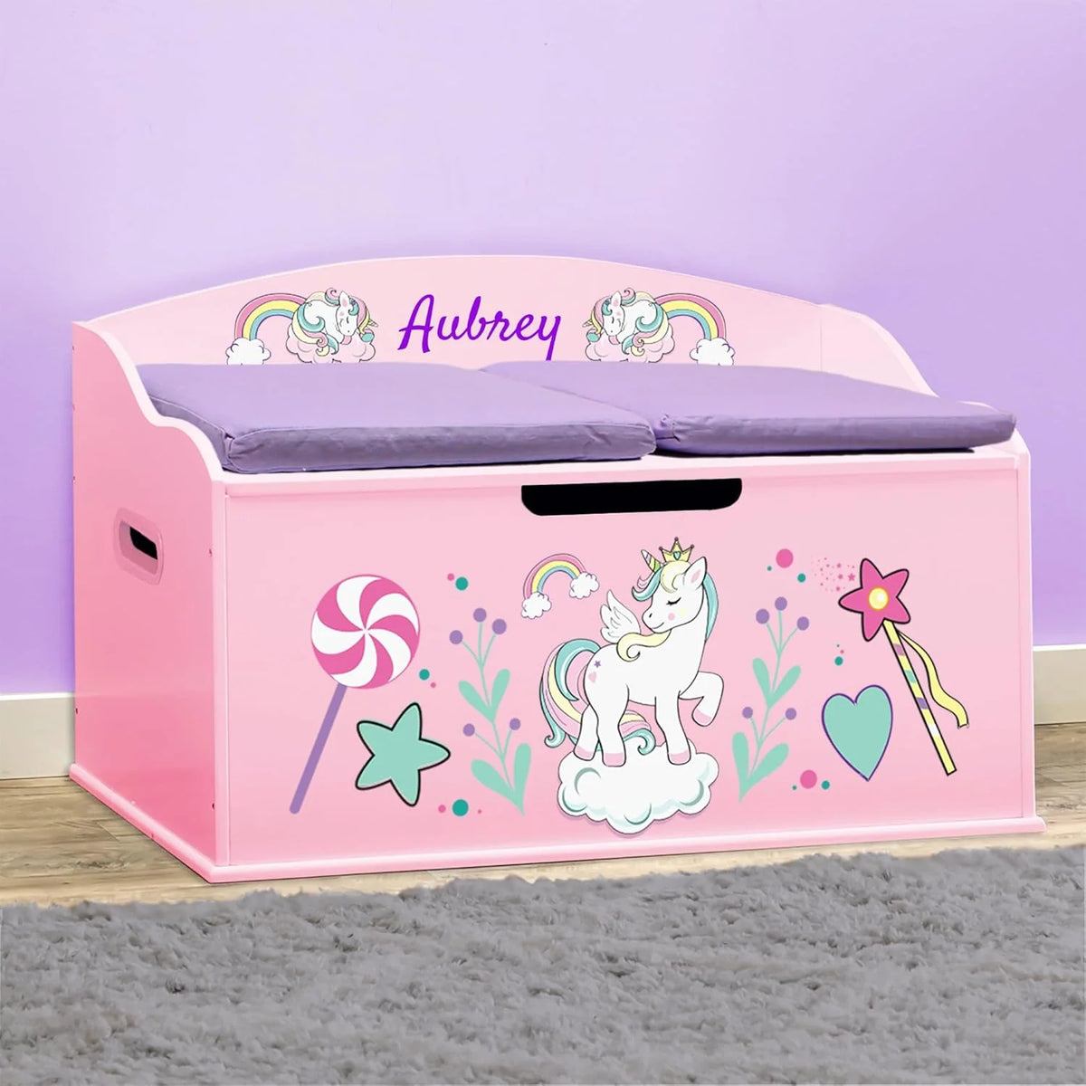 Personalized Toy Box, Pink