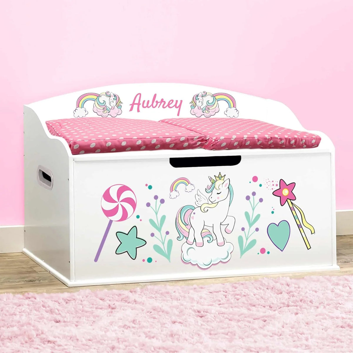 Personalized Toy Box, White