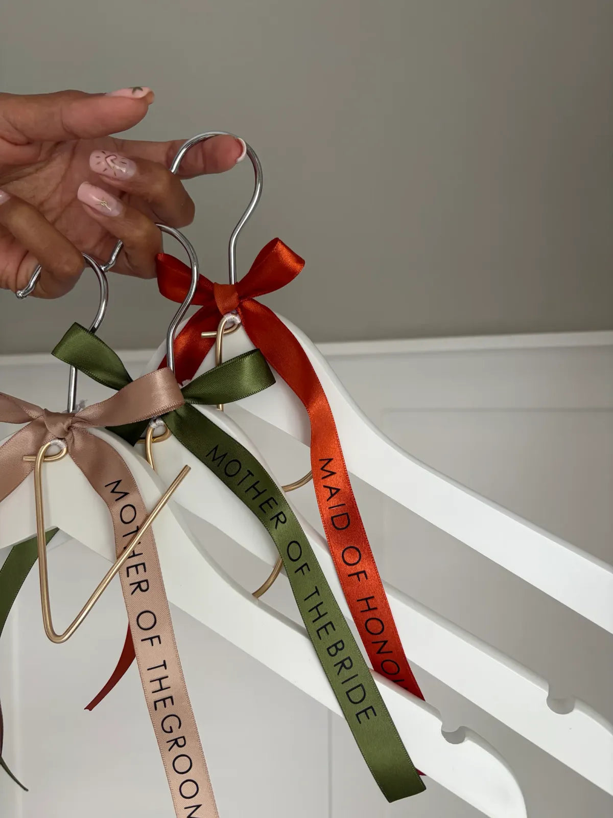 Personalized Wire Initial for Bridal Party Gifts, Made from 3mm Wire and Finished with White Ribbon