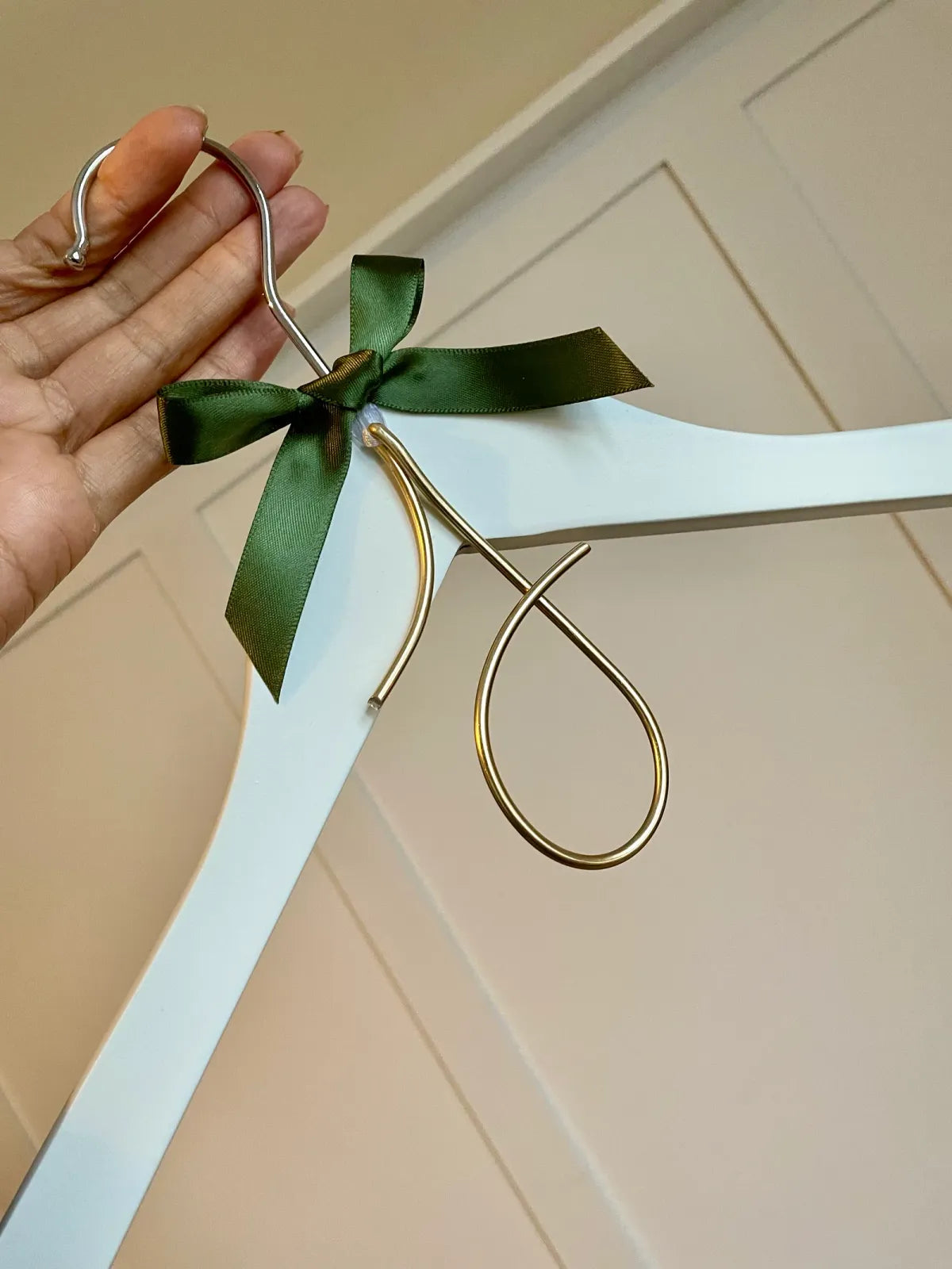 Personalized Wire Initial for Bridal Party Gifts, Made from 3mm Wire and Finished with White Ribbon