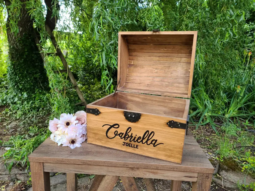 Personalized Wooden Keepsake Chest