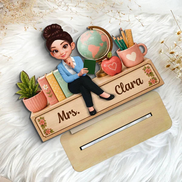 Personalized Wooden Teacher Plaque