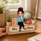 Personalized Wooden Teacher Plaque