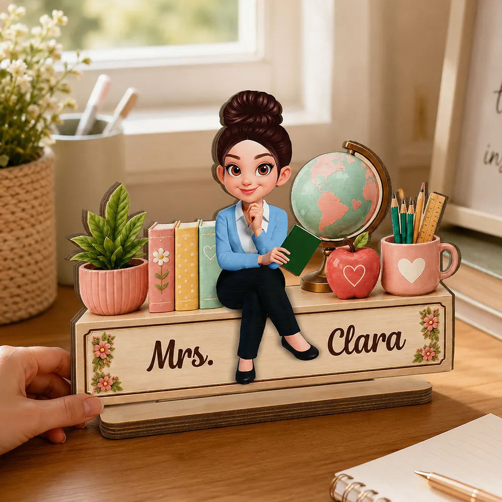 Personalized Wooden Teacher Plaque