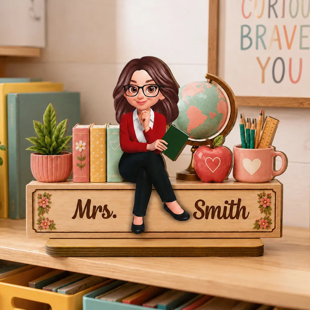 Personalized Wooden Teacher Plaque