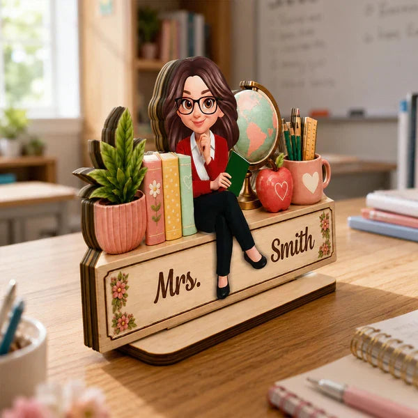 Personalized Wooden Teacher Plaque